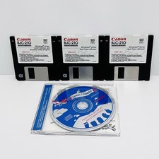 VTG 1995 Collectible Cannon BJC-210 Printer Driver Software Floppy Disk & Cd picture