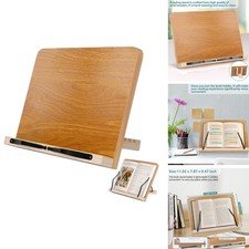ZMHH Bamboo Book Stand 8 Adjustable Heights for Textbook/Cookbook/Music/Tablet picture