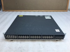 Cisco Catalyst 3650 48 Port Gigabit Switch PoE+ 4x1G WS-C3650-48FS-L V01 NO PSU picture
