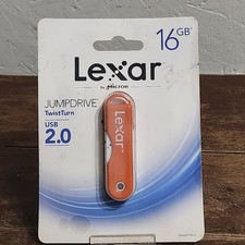 Lexar by Micron JumpDrive TwistTurn 16GB USB 2.0 Flash Drive Orange New Sealed picture