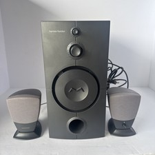 Harmon Kardon HK395 PC Speaker Set Powered Subwoofer and 2 Speakers - Tested picture
