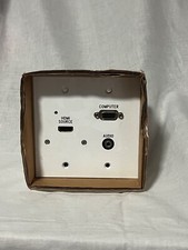 Panel Crafters two gang plate white HDMI VGA AUDIO AVI-IA-WQ303685 New in Box picture