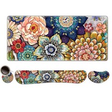 Extended Gaming Mouse Pad, Memory Foam Ergonomic Keyboard Mouse Wrist Rest Su... picture