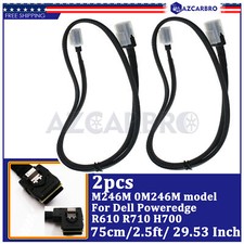  2PCS SAS-A SAS-B SATA CABLE FOR DELL POWEREDGE R610 R710 H700 M246M 0M246M picture