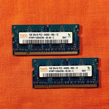 Lot of (2) Hynix 1GB DDR2-800MHz PC2-6400S SODIMM Memory HYMP112S64CP6-S6 AB-C picture