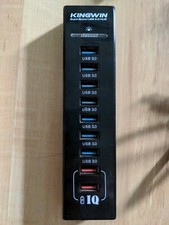 1 Used Kingwin 7xPort SuperSpeed w/ IQ USB3.0 Hub (KW-HUB-9U3) picture