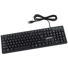 Manhattan Wired Computer Keyboard – Basic Black - with 5 feet, picture