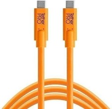 Tether Tools Pro USB-C to USB-C, 5Gbps Gen 1, 15' (4.6m), High-Visibility Orange picture