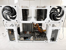 6xGPU AI White EATX Open Frame - GPU Rig for Machine Learning & Crypto Mining picture