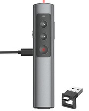 Metal Presentation Clicker for PowerPoint with 2‑in‑1 USB/Type C Receiver picture