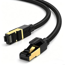 Cat 8 Ethernet Cable 50FT Nylon Braided 40Gbps 2000MHz RJ45 LAN Network picture