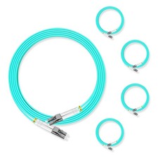 Lebrudos 5Pcs 3 Meter Multi-Mode Fiber Optic Patch Cord LC UPC to LC UPC Dupl... picture