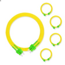 5Pcs 3 Meter Fiber Optic Patch Cord SC APC to SC APC, Duplex Single Mode Fibe... picture