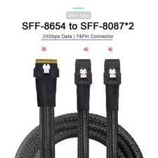 NFHK  PCI-E Ultraport Cable PCI-Express Slimline SAS Slim 4.0 SFF-8654 8i 74pin picture