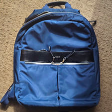 KNOMO London Beauchamp Laptop Backpack 13 in Padded Nylon Blue/Black MD 619 picture
