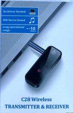 C28 Wireless Bluetooth 5.0 Transmitter Receiver 3.5mm Aux Adapter Hand Free Call picture