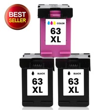 3PK For HP 63XL 2-Black & 1-Color Ink Cartridges 5222 5232 5252 5255 Printer picture