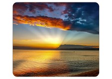 Beach Sunset Art Custom Computer or Laptop Mouse pad size 7.75