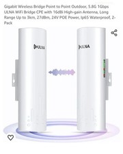 ULNA WiFi Bridge CPE with 16dBi High-gain Antenna, Long Range Up to 3km, 27dBm, picture