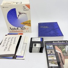AUTODESK AutoCAD LT Windows 95 UPGRADE Complete Box 15 Disks Manuals picture