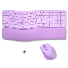 X9 Purple Ergonomic Keyboard Mouse Wireless Combo - Type Comfortably Longer -... picture