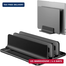 Vertical Laptop Stand for Desk Aluminum Book Holder with Adjustable Double Slot picture