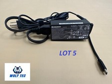 LOT 5 USB Type-C 45W HP Chromebook Lenovo Dell Acer Samsung Laptop Charger Power picture