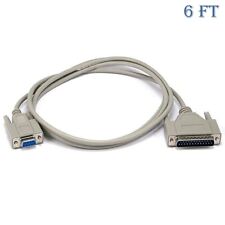 6ft Serial RS-232 9 Pin Female to 25 Pin Male DB9 to DB25 Printer Cable AT Modem picture