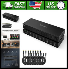 TESmart 8-Port HDMI KVM Switch 4K USB Rackmount with Cables picture