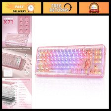 Wireless Hot Swappable Mechanical Keyboard, 68% Layout, RGB Backlit, BT5.0/USB-C picture