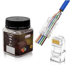 50/100 Pcs Cat6 RJ45 Connector LAN UTP Ethernet Network Cable End modular Plug picture