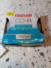 Maxwell CD-R 10 Pack 700 MB 80 min Data Music Photos - Brand New picture