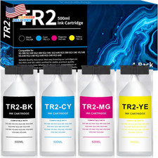 TR2 Ink Cartridges 500Ml Truevis-Tr2 4-Pack TR2-BK TR2-CY TR2-MG TR2-YE USA ONLY picture