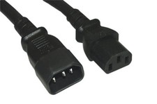 1FT-12FT Extension AC Power Cord Cable IEC320 C13/C14 18AWG 10A 250V PC Monitor picture