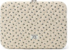 Quilted Floral Laptop Sleeve 13 Inch - Cute Padded Protective Case for Laptops picture
