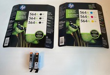 Lot 8 Sealed Genuine HP 564XL cartridges Black Yellow Cyan Magenta exp 2016/2018 picture