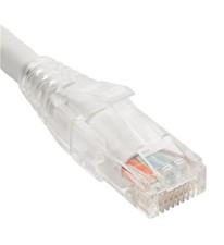 ICC ICC-ICPCST01WH PATCH CORD CAT6 CLEAR BOOT 1' WHITE picture