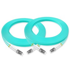 Lebrudos 2Pcs 10 Meter Multi-Mode Fiber Optic Patch Cord LC UPC to LC UPC Dup... picture