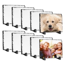 10pcs Sublimation Slate Blanks Rectangular Stone Photo Frame Heat Press picture