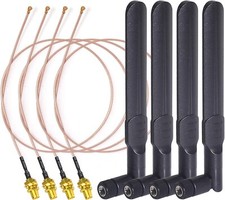 4-Pack Dual Band WiFi 2.4GHz 5GHz 8dBi RP-SMA Antenna 20cm U.FL  for PCI picture