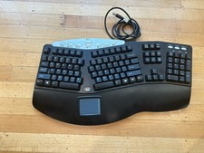 ADESSO PCK-308UB BLACK Wired Ergonomic Keyboard w/ Touchpad ~TESTED~ picture