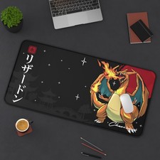 Charizard Pokemon Japanese Desk Mat Mouse Pad, Long Desk Mats, Anime Game picture