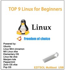 32GB Linux bootable USB w/ 9-in-1 Linux incl. Ubuntu,Mx Linux,Linux Mint etc picture