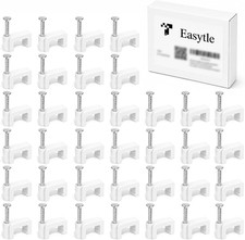 200 Pcs 8Mm Cable Clips Nail in Flat Ethernet Cable Wall Clips picture