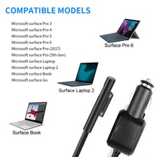 Car Cigar Charger Power adapter for Microsoft Surface Pro 3/4/5/6/7/8 Book/Go1/2 picture