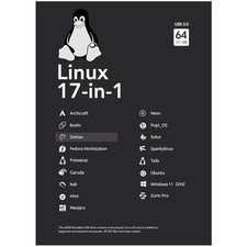 64GB 17-in-1 Bootable USB Drive for Linux & Windows 11 picture