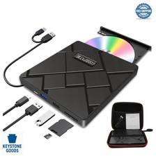 External CD DVD Drive 5 in 1 USB C 3.0 Burner Player Hub SD TF Card Reader picture