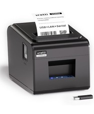 Thermal Receipt Printer, 3'1/8 80mm Direct Thermal Printer with USB Vretti picture