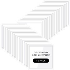 100 Pcs Clear Adhesive Pockets Label Holders,3.5 X 3.5 Inch picture