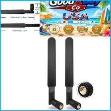 Tri-Band WiFi 6E Antenna 5dBi RP-SMA Male 2 Pack 6GHz 5GHz 2.4GHz Desktop picture